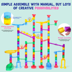 Meland Marble Run track pieces enable endless configurations.
