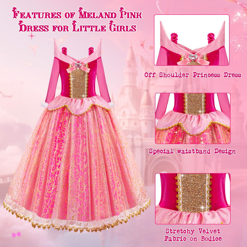 Meland Princess Dress accessory set with gloves, tiara, wand