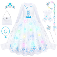 Meland Princess Dress: glowing braid lights up magical pretend-play moments