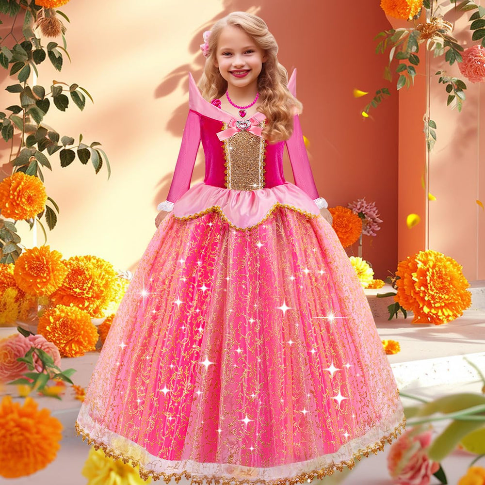 Meland Princess Dress pink purse complements the ensemble