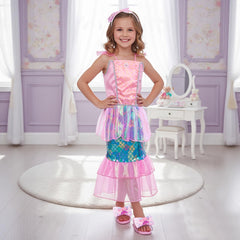 Meland Rainbow Princess Dress with vibrant hues for joyful storytelling and pretend play