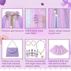 Meland princess accessories purse adds realistic detail to pretend play