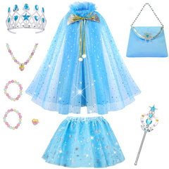 Meland Princess cape with glitter boosts imaginative dress-up play.