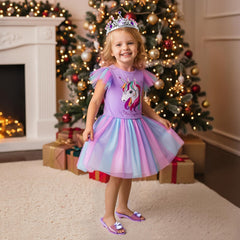 Meland Princess Shoes Anti-slip Purple Sparkle for elegant dress-up moments