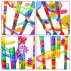 Meland track pieces action collection with twists and funnels.
