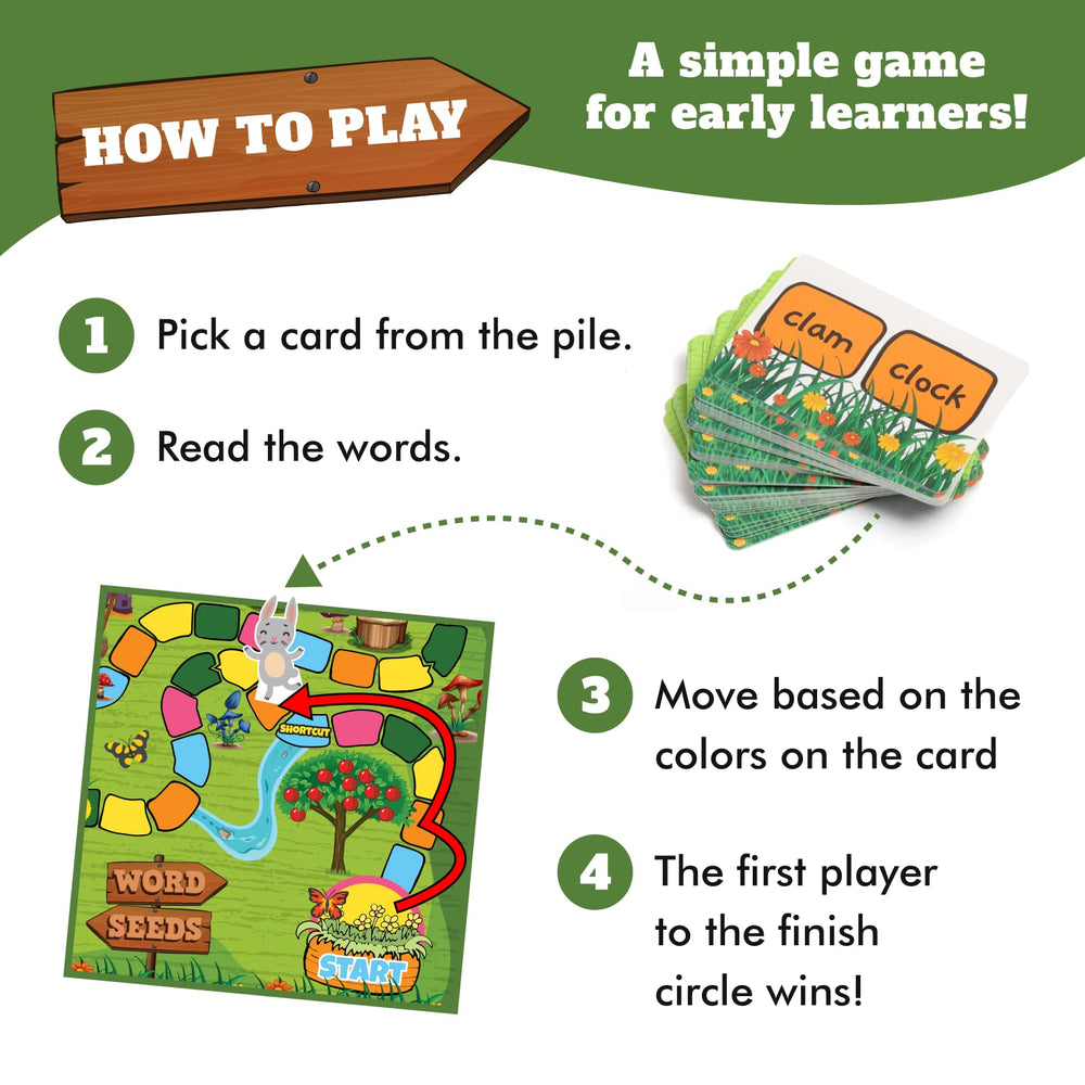 Melby Toys Word Seeds blends and digraphs cards reinforce phonics patterns for early readers