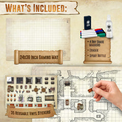 Melee Mats dry erase markers set enables quick terrain changes during gameplay