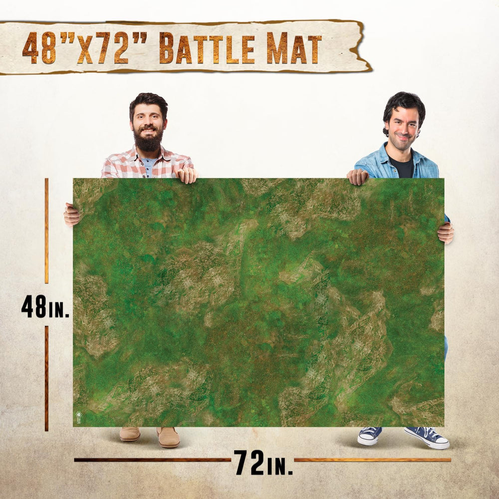 Melee Mats battle mat waterproof surface for simple cleanup between battles.