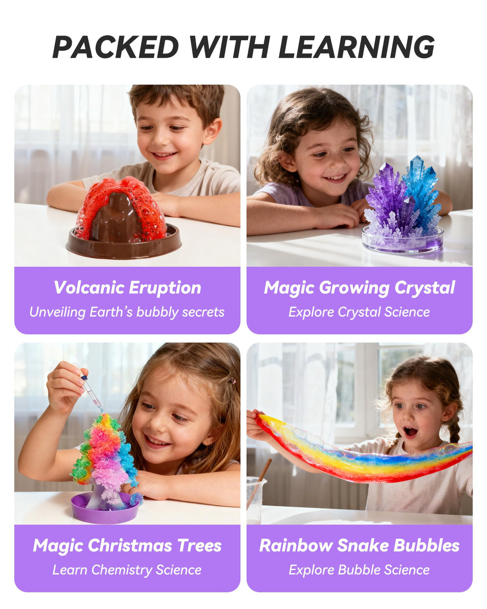 Melican 80+ Science Kit lava lamp project demonstrates colorful at home science.