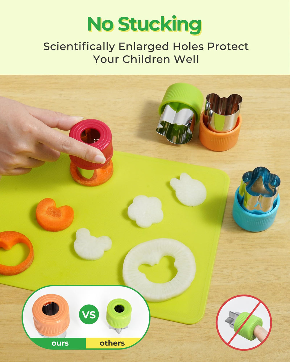 Melican compact cutting boards show kid-friendly prep spaces for small hands.