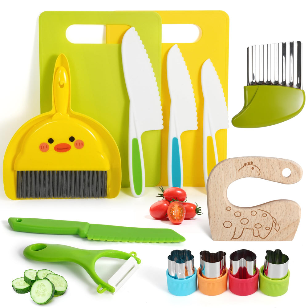 Melican Kids Kitchen Set full collection for imaginative cooking play.