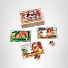 Melissa & Doug 3+ age-friendly farm puzzle set for preschool learners