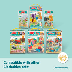Melissa and Doug Blockables Town Play Set 73-piece expansion works with other Blockables sets for more builds.