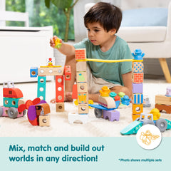 Melissa and Doug Blockables Town Play Set packaging folds out to become a portable play space.