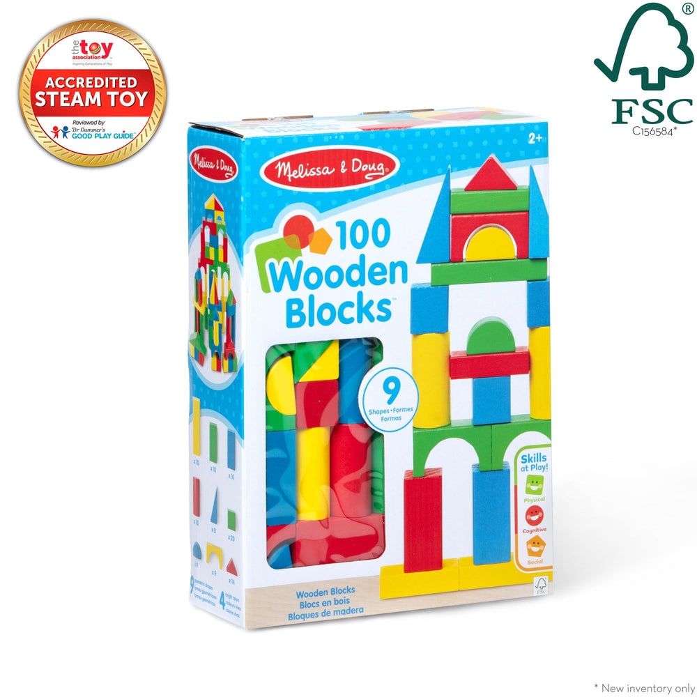 Melissa & Doug close-up of block edge and smooth finish for safe handling