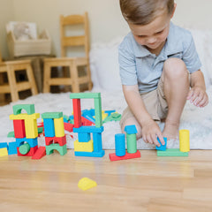 Melissa & Doug tall stacked wooden tower showcasing balance and engineering play