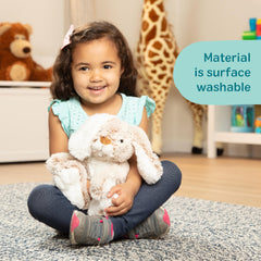 Burrow Bunny is surface-washable for easy cleanup