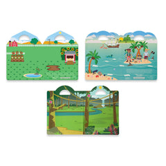 Melissa & Doug compact storage keeps everything organized after play.