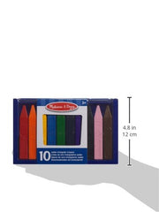 Melissa & Doug durable plastic crayons resist breakage and keep colors vibrant.