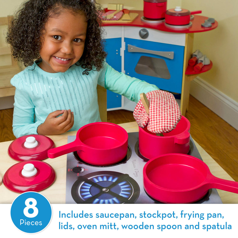 Melissa & Doug deluxe stockpot with lid for pretend cooking