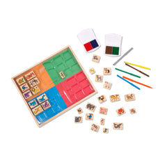 Melissa & Doug kids stamping action