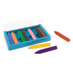 Melissa & Doug non-wax crayons emphasize durable construction for long-lasting use.