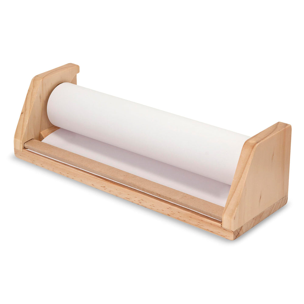 Durable wooden base provides stable art setup for kids.