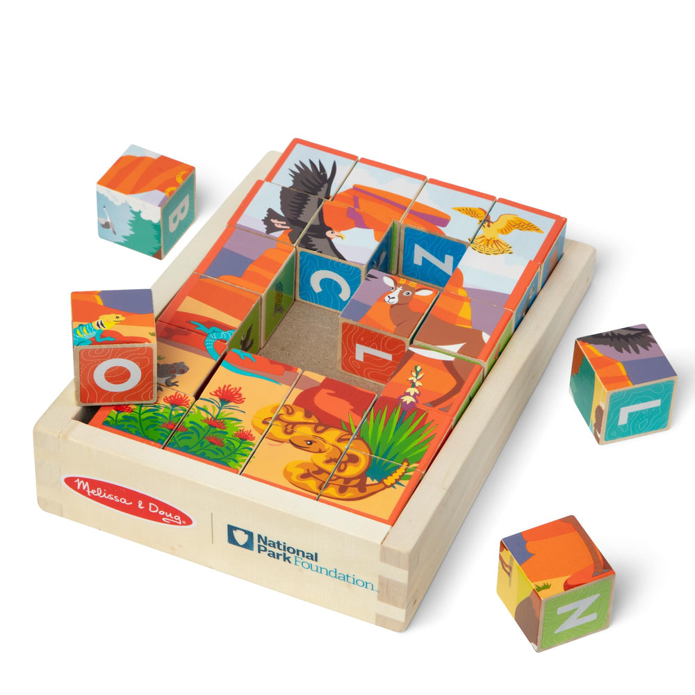 Melissa & Doug Everglades puzzle blocks form geography and wildlife recognition.