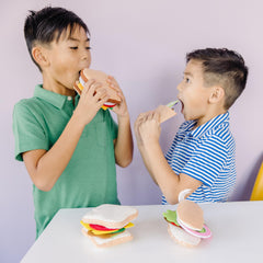 Melissa and Doug felt sandwich vegetables provide colorful hands-on learning through play.