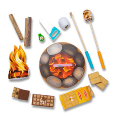Melissa & Doug fire pit mat for clean pretend campfire setup