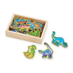 Melissa & Doug magnetic wooden dinosaurs set of 20 magnets for imaginative play