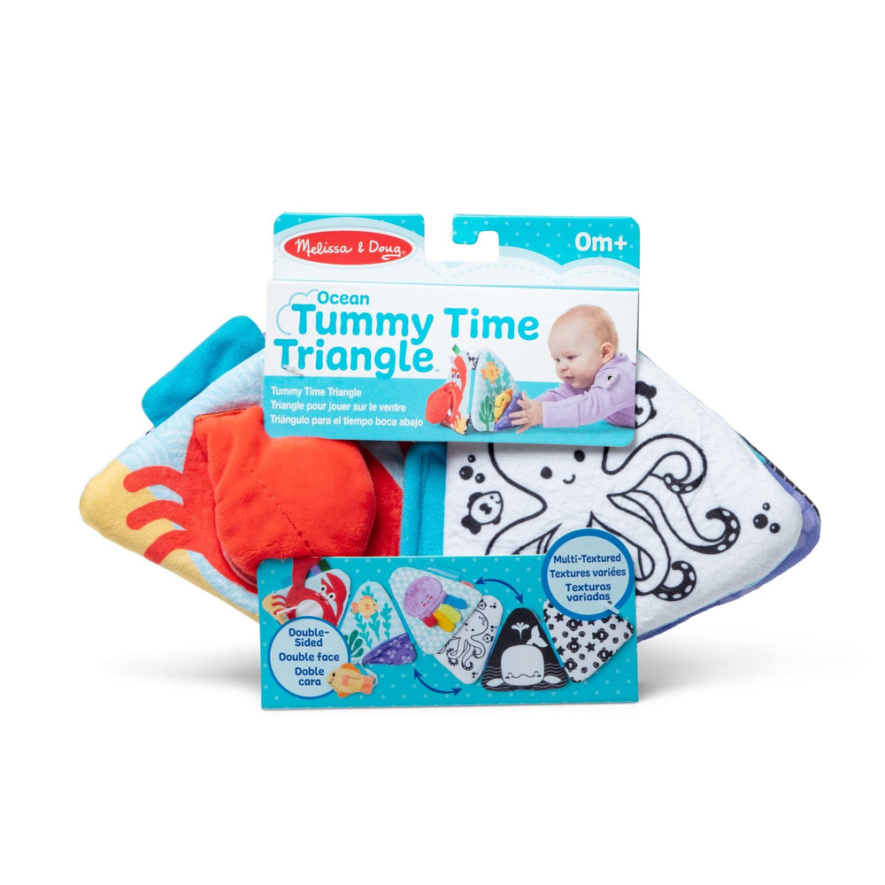 Melissa & Doug Ocean Tummy Time Triangle black-and-white side aids visual stimulation