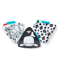Melissa & Doug Ocean Tummy Time Triangle color side shows friendly sea creatures
