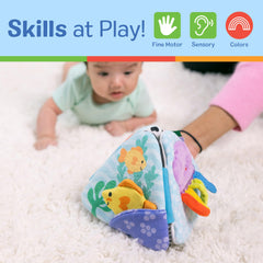 Melissa & Doug Ocean Tummy Time Triangle crab with mirror and squeaker