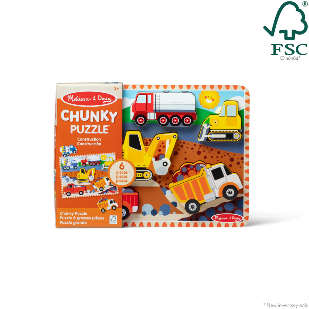 Melissa and Doug construction vehicles invite open-ended exploration and early construction play.