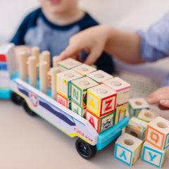 Three wooden figures expand pretend play and role-play scenarios.