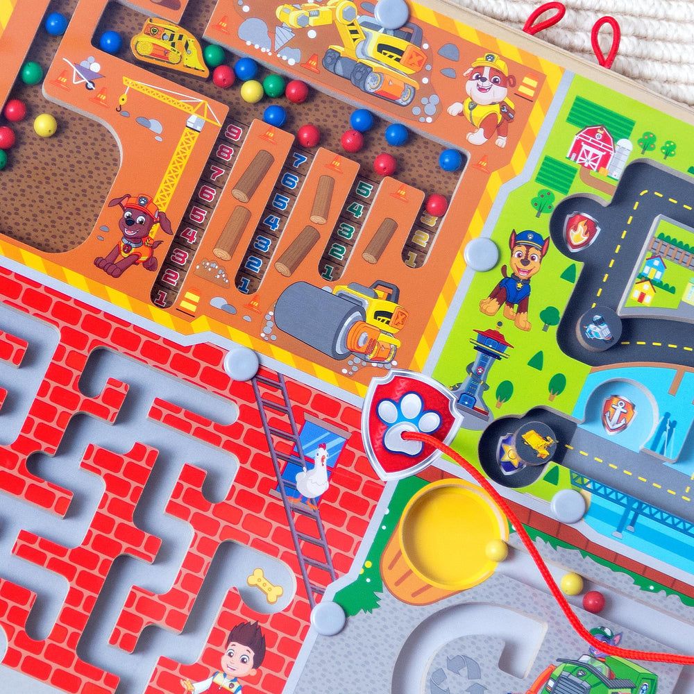 Paw Patrol Firehouse Fun maze supports imaginative play and fine motor skills.