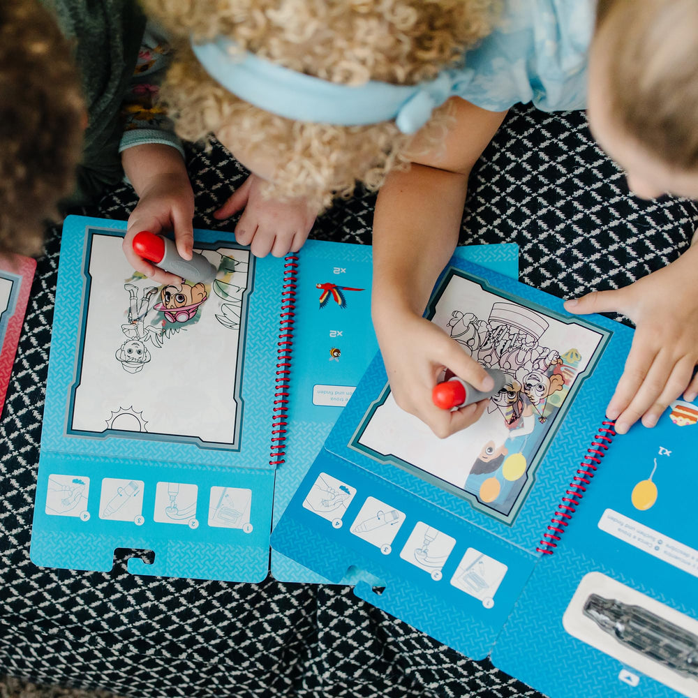 Melissa & Doug Paw Patrol Water Wow search-and-find scenes boost observation skills.