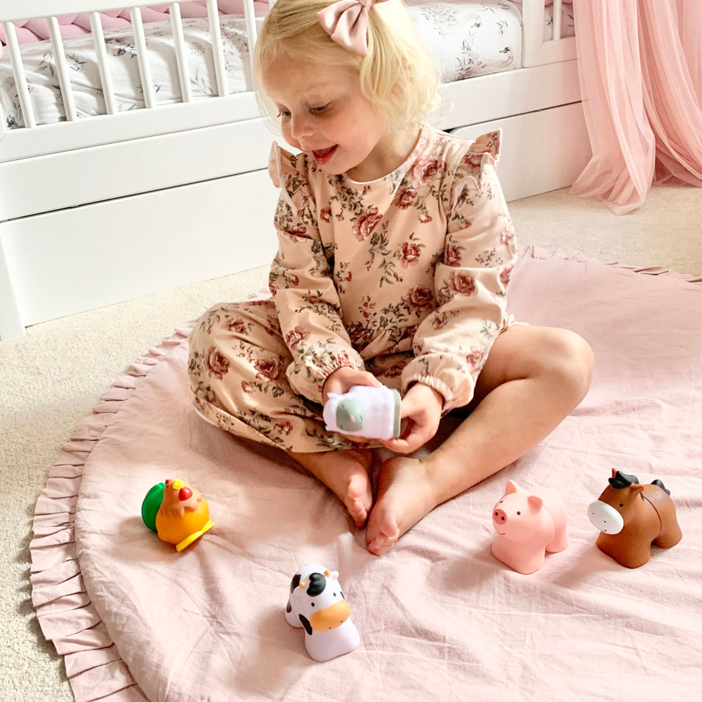 Melissa & Doug Pop Blocs playtime with kids connecting and pulling apart