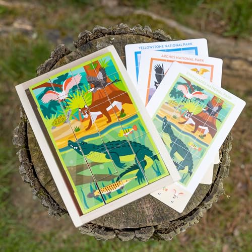 Melissa & Doug Stacking blocks invite sorting and imaginative park play.