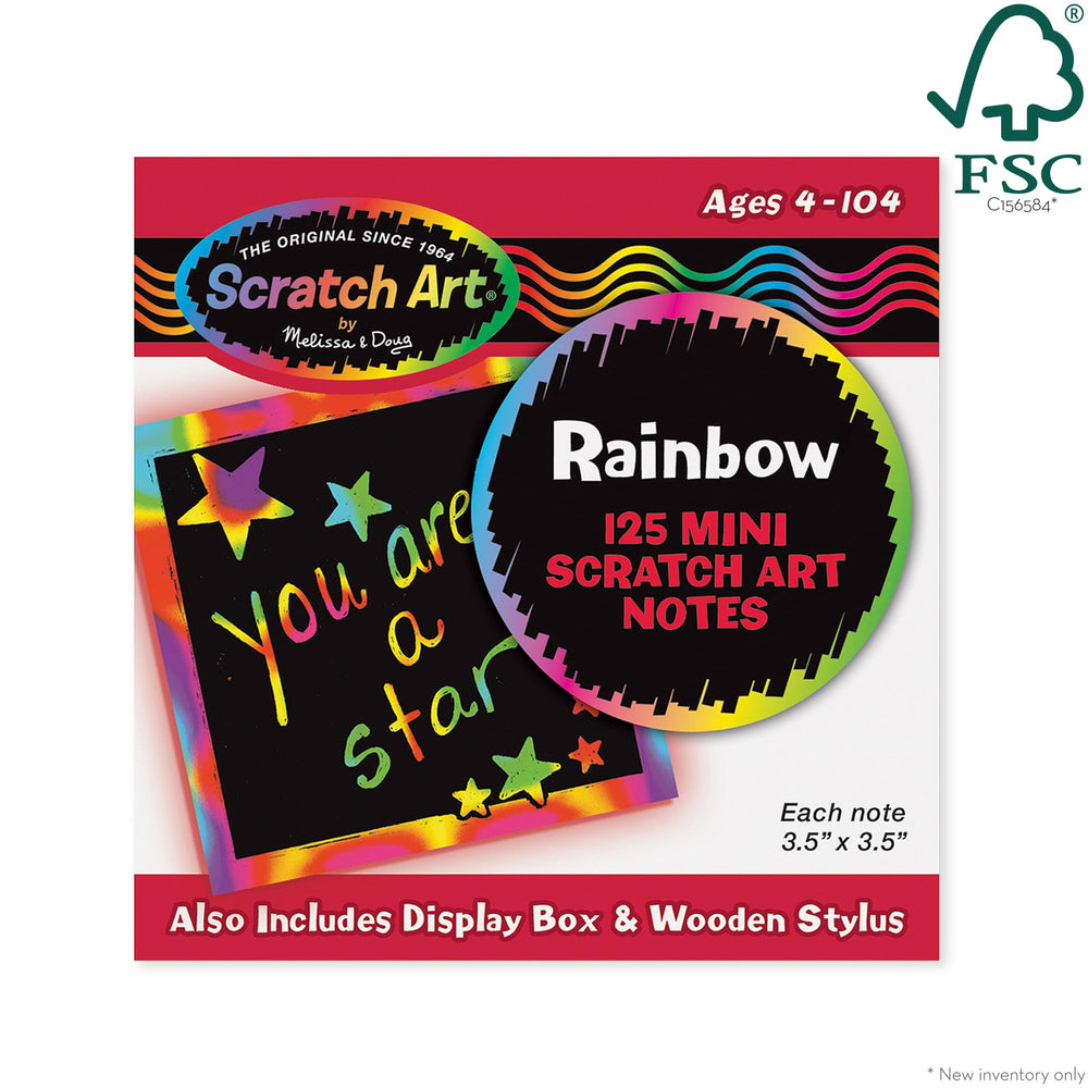 Melissa & Doug Rainbow Mini Notes bundle includes 125 sheets for creative prompts.