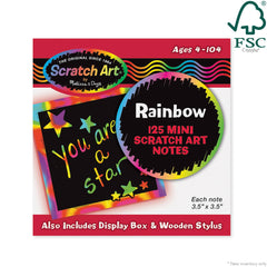 Melissa & Doug Rainbow Mini Notes bundle includes 125 sheets for creative prompts.