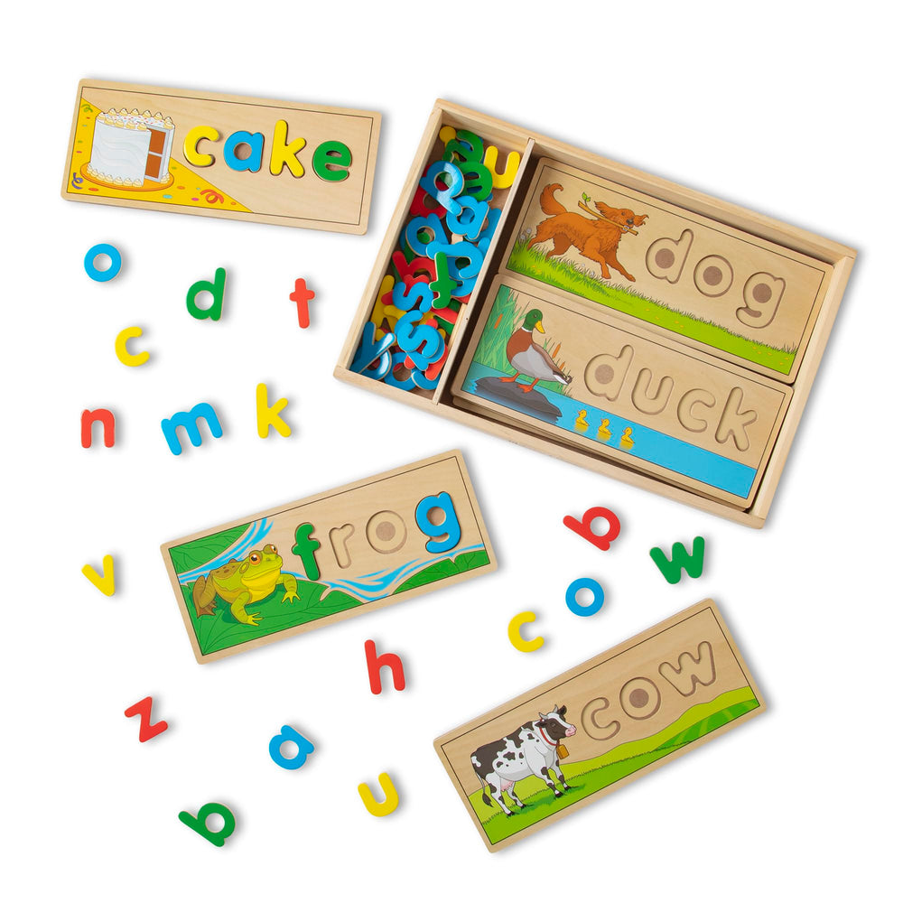 Melissa & Doug See & Spell boards with letters for hands-on spelling practice