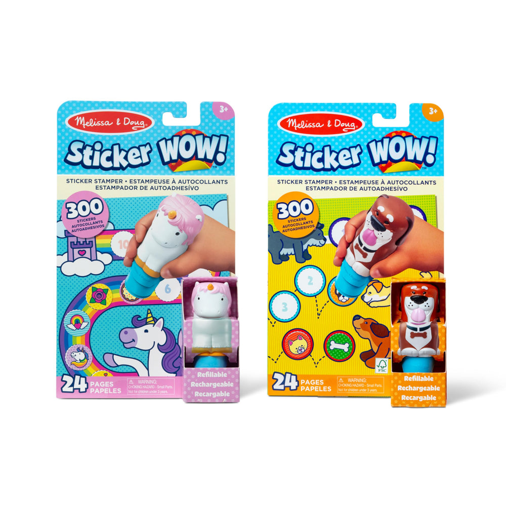 Melissa & Doug Sticker WOW dog stampers in action for creative stamping fun.