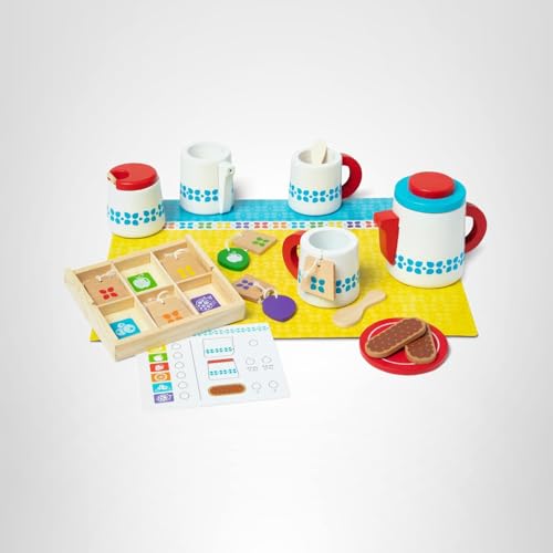 Gift-ready Melissa and Doug tea set packaging for birthdays