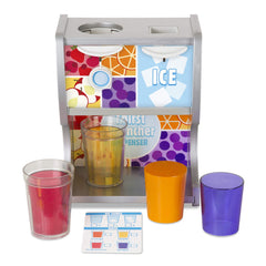 Melissa & Doug Thirst Quencher dispenser wooden unit for imaginative beverage play.