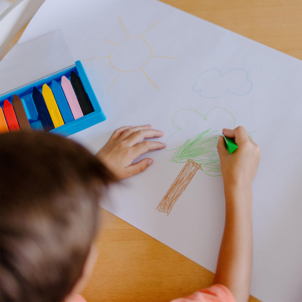 Melissa & Doug pack of 10 vibrant crayons ready for screen-free play.