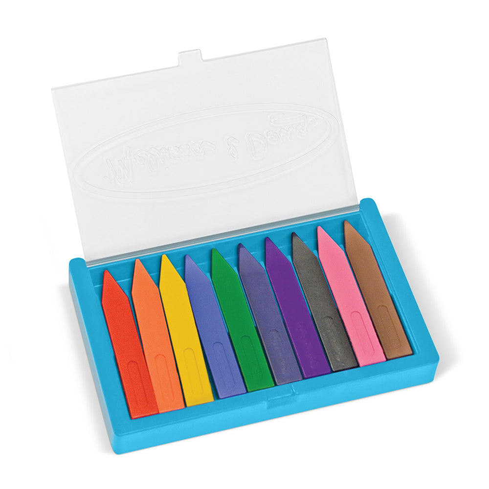 Melissa & Doug crayons with compact carry case ideal for travel art.