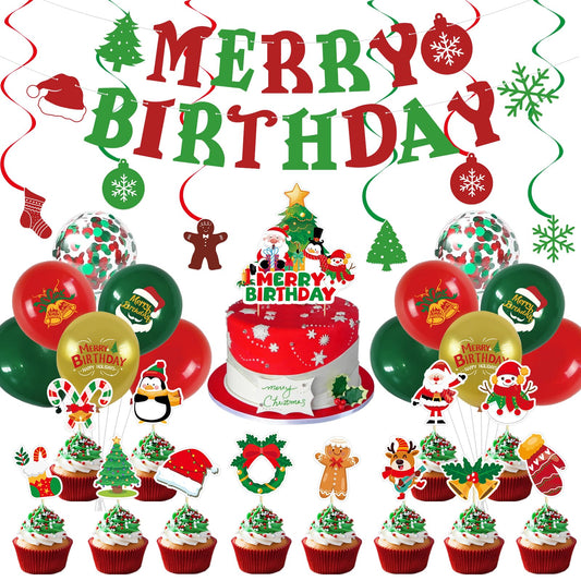 Melody Fantasy banner and swirls create a bright festive birthday mood.