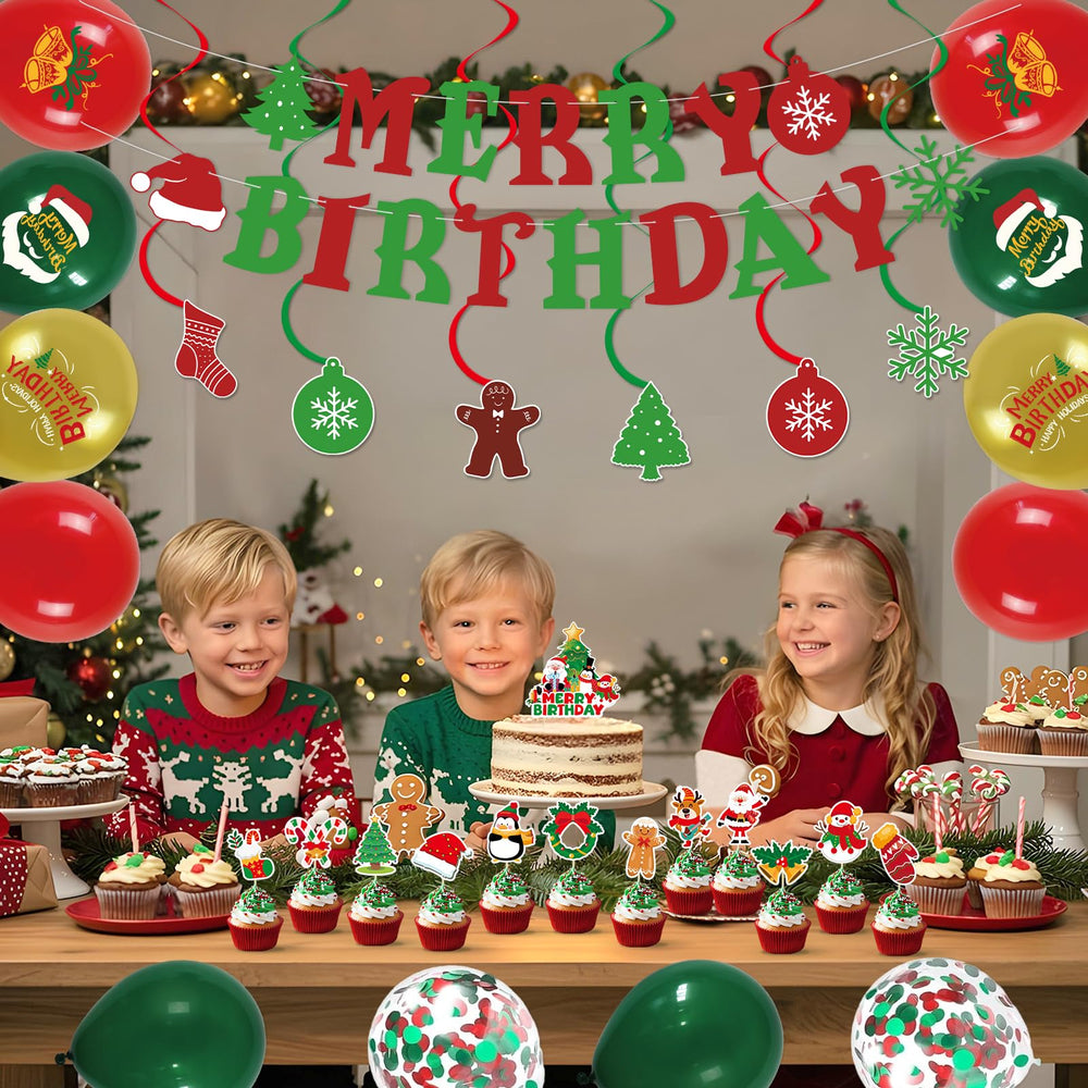 Melody Fantasy large cake topper crowns the centerpiece with holiday charm.
